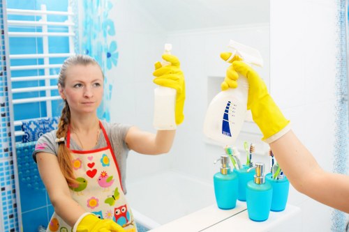 Cleaning team preparing a property for a booked service