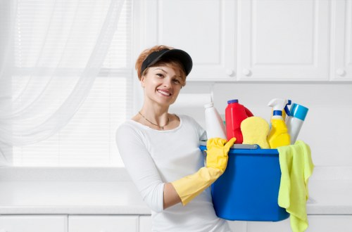 Cleaning staff handling cancellation and rescheduling paperwork