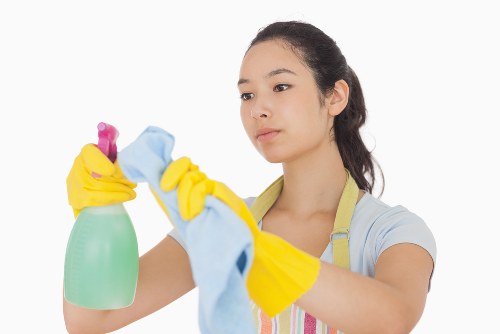 Cleaner reviewing property access and service scope