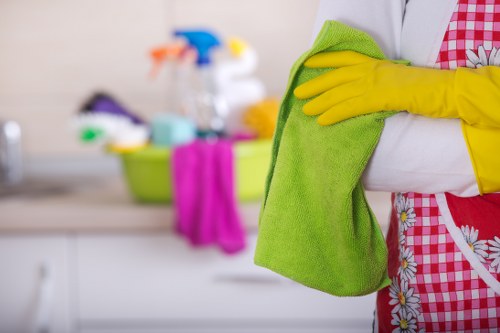 After-hours commercial cleaning in a Wisscottage office building