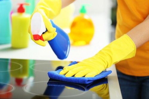 Professional carpet cleaning equipment used in a Wisscottage workplace