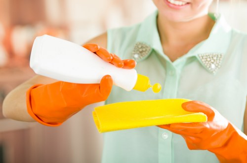 Local cleaning team preparing an Airbnb property for the next guest