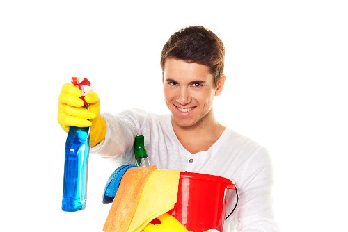 Experienced cleaners in Wisscottage preparing a workspace for cleaning